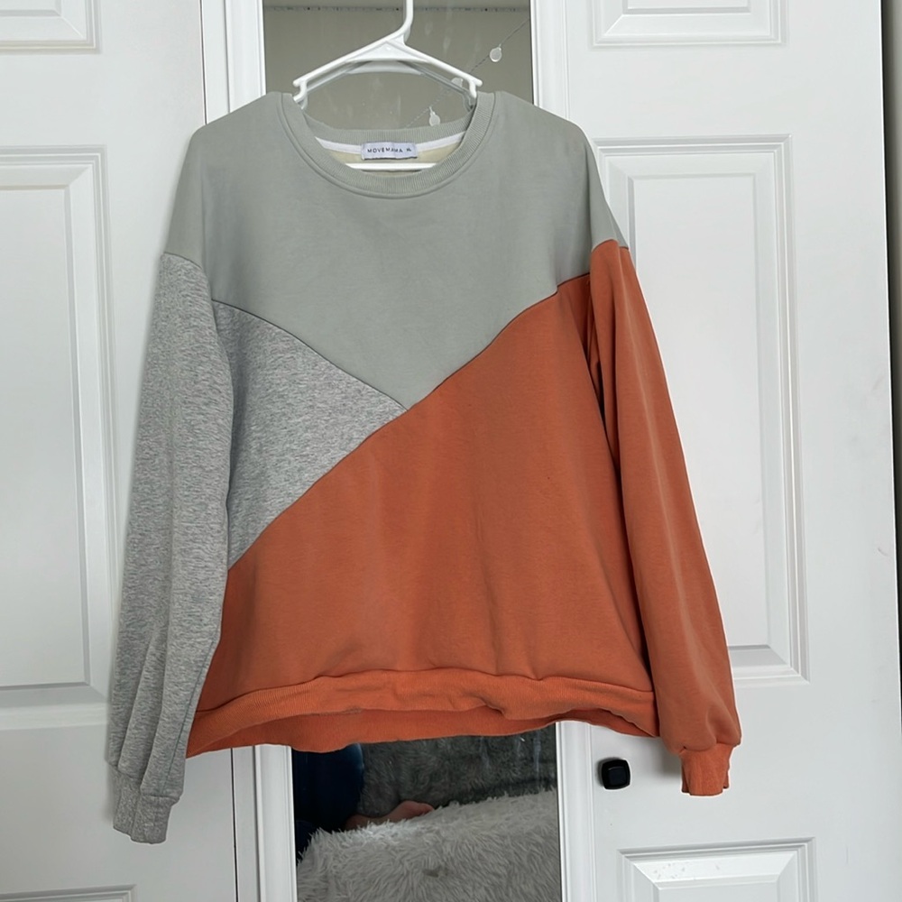 Movemama Apparel Crewneck Diagonal Zip Breastfeeding Sweatshirt Size XL